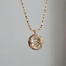 Boho Sun and Moon Celestial Necklace - ArtGalleryZen