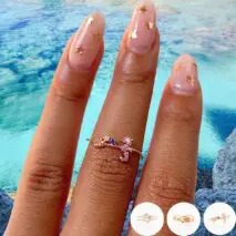 Chic 18K Gold Filled CZ Inlaid Aquarium Ring - ArtGalleryZen