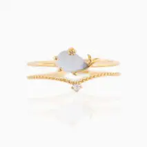 Chic 18K Gold Filled CZ Inlaid Aquarium Ring - ArtGalleryZen