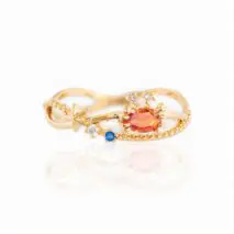 Chic 18K Gold Filled CZ Inlaid Aquarium Ring - ArtGalleryZen