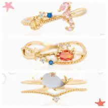 Chic 18K Gold Filled CZ Inlaid Aquarium Ring - ArtGalleryZen