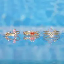Chic 18K Gold Filled CZ Inlaid Aquarium Ring - ArtGalleryZen