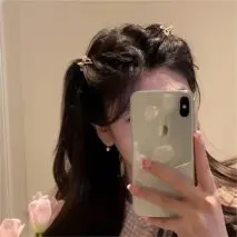 Chic 2 Pieces Enamel Ribbon Bowknot Hair Clips Set - ArtGalleryZen
