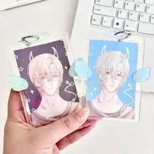 Chic Angel Kpop Keychain Acrylic Photocard Holder - ArtGalleryZen