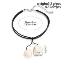 Chic Boho Shell Charm Wax Cord String Anklet - ArtGalleryZen