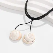 Chic Boho Shell Charm Wax Cord String Anklet - ArtGalleryZen