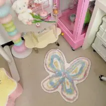 Chic Butterfly Dream Plush Rug Carpet - ArtGalleryZen