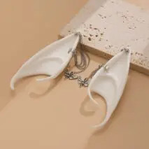Chic Butterfly Tassel Silicone Elf Ear Cuff Wrap Earrings - ArtGalleryZen