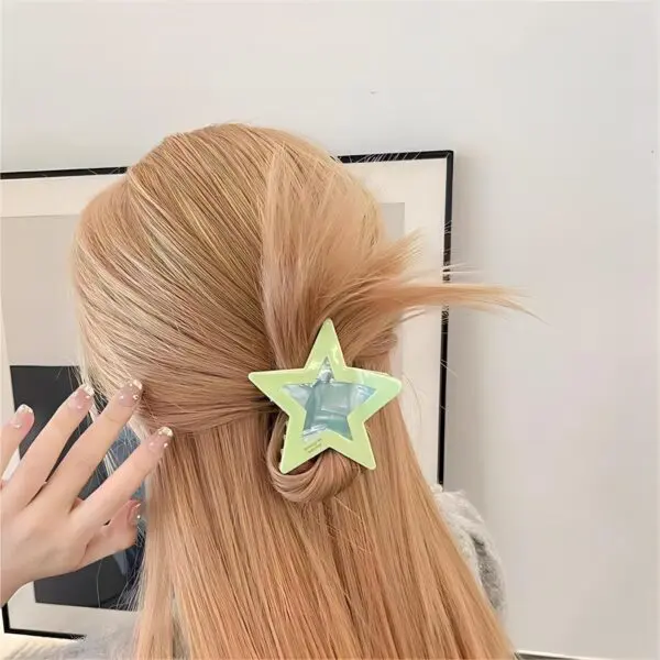 Colorful Star Hair Claw Clip - Trendy Fashion Accessory