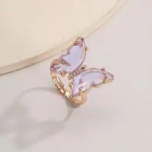 Chic Colorful Zirconia Butterfly Ring - ArtGalleryZen