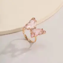 Chic Colorful Zirconia Butterfly Ring - ArtGalleryZen