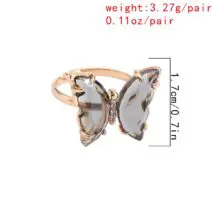 Chic Colorful Zirconia Butterfly Ring - ArtGalleryZen