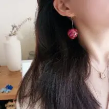 Chic Crystal Cherry Dangle Earrings - ArtGalleryZen
