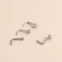 Chic Cubic Zirconia Titanium Nose Piercing Nose Stud - ArtGalleryZen