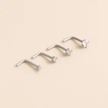 Chic Cubic Zirconia Titanium Nose Piercing Nose Stud - ArtGalleryZen