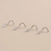 Chic Cubic Zirconia Titanium Nose Piercing Nose Stud - ArtGalleryZen