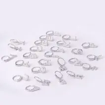 Chic CZ Inlaid Dangling Initial Letter Nose Piercing Nose Hoop - ArtGalleryZen