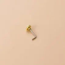 Chic CZ Inlaid Opal Floral Heart Nose Piercing Nose Stud - ArtGalleryZen