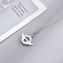 Chic CZ Inlaid Pink Crystal Angel Heart Wings Necklace - ArtGalleryZen