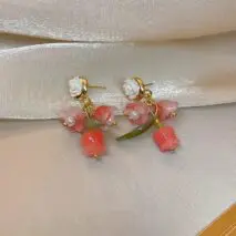 Chic Dangling Rose Earrings - ArtGalleryZen