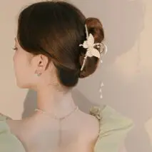 Chic Enamel Butterfly Chignon Claw Clip Hair Clip - ArtGalleryZen