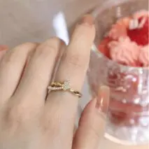 Chic Floral Butterfly Pearl Ring Set - ArtGalleryZen