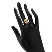 Chic Gold Silver Plated Abstract Waterdrop Ring - ArtGalleryZen