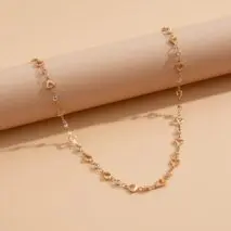 Chic Gold Silver Plated Hollow Heart Long Chain Y Necklace - ArtGalleryZen