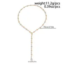 Chic Gold Silver Plated Hollow Heart Long Chain Y Necklace - ArtGalleryZen