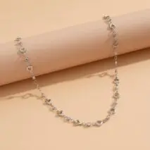 Chic Gold Silver Plated Hollow Heart Long Chain Y Necklace - ArtGalleryZen