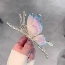 Chic Handmade Colorful Enamel Butterfly Chignon Claw Clip Hair Clip - ArtGalleryZen