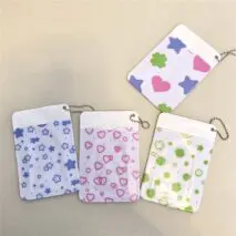 Chic Heart Star Lucky Clover Kpop Keychain Photocard Holder - ArtGalleryZen