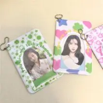 Chic Heart Star Lucky Clover Kpop Keychain Photocard Holder - ArtGalleryZen