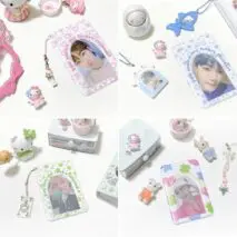 Chic Heart Star Lucky Clover Kpop Keychain Photocard Holder - ArtGalleryZen