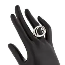 Chic Irregular Duo Oval Ring - ArtGalleryZen