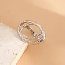 Chic Irregular Duo Oval Ring - ArtGalleryZen