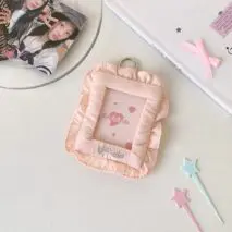 Chic Lace Pillow Kpop Keychain Photocard Holder - ArtGalleryZen