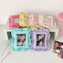 Chic Lace Pillow Kpop Keychain Photocard Holder - ArtGalleryZen