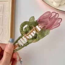 Chic Lace Tulip Chignon Claw Clip Hair Clip - ArtGalleryZen