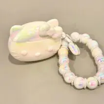 Chic Laser Hello Kitty AirPods Earphone Case With Lanyard - ArtGalleryZen