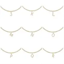 Chic Layered Rhinestone Inlaid Butterfly Initial Letter Pendant Choker Necklace Set - ArtGalleryZen