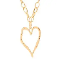 Chic Liquid Heart Pendant Cable Chain Necklace - ArtGalleryZen