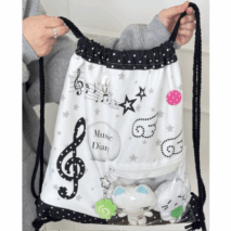 Chic Music Diary Kpop Fan Display Drawstring Backpack - ArtGalleryZen