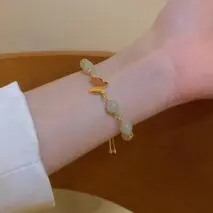 Chic Opal Healing Stone Butterfly Bracelet - ArtGalleryZen