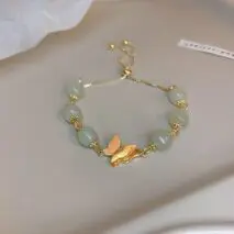 Chic Opal Healing Stone Butterfly Bracelet - ArtGalleryZen