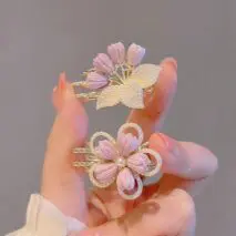 Chic Pearl Inlaid Flower Claw Clip Hair Clip - ArtGalleryZen