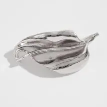 Chic Pleated Leaf Pin Brooch - ArtGalleryZen