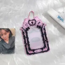 Chic Ribbon Bowknot Kpop Keychain Photocard Holder - ArtGalleryZen
