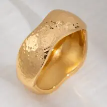 Chunky Irregular Curved Wide Cuff Bangle Bracelet - ArtGalleryZen