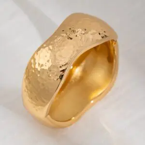 Chunky Irregular Curved Wide Cuff Bangle Bracelet - ArtGalleryZen